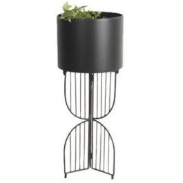 DKD Home Decor Macetero Loftcarter Negro 28 x 70 x 28 cm (2 Unidades) Metal