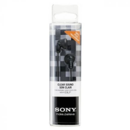 Sony Auriculares Intrauditivos MDR-E9LP con Imán de Neodimio, Jack 3.5mm, Negros - MDRE9LPB