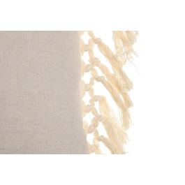 DKD Home Decor Cushions 2c25 - Cojín Boho de Algodón Crema 50 x 30 cm (2 Unidades), Sujeción con Cremallera