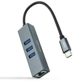 Nano Cable 10.03.0408 Hub USB-C a RJ45 Gigabit y 3xUSB 3.0, Gris Precio: 17.5000001. SKU: S0234156