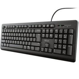 Trust Teclado Tk150 Tamaño Compacto Tecleado Silenciado Resistente A Los Vertidos Cable 1.8M