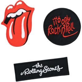 ERIK Set 3 Parches Rolling Stones de Poliéster para Coser o Pegar a la Tela