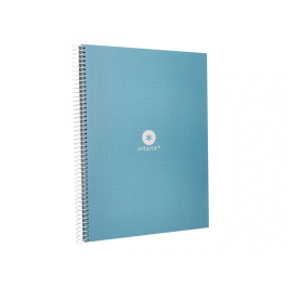 Antartik Cuaderno espiral A4 micro dots tapa forrada 80 hojas 90 gr rayado puntos celeste
