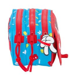 Portatodo Doble Mickey Mouse Clubhouse Fantastic Azul Rojo 21,5 x 10 x 8 cm