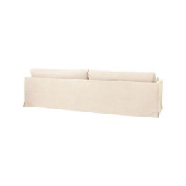 DKD Home Decor Top sofas 2c24 Sofá Urbano Beige de Lino y Algodón con 2 Cojines - 270 cm Ancho x 86 cm Largo x 80 cm Alto