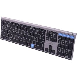 Bluestork BLU3760162054774 Teclado Inalámbrico AZERTY Metálico Silencioso Teclas Tipo Tijera