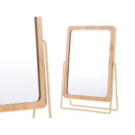 Berilo Espejo Bambú Soporte Metal Beige 15x22x5 cm Precio: 40.88999948. SKU: B1CMJECWGK