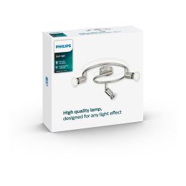 Philips Plafón Limbali 3 Elementos GU10 Cromo Mate Ø32x13 cm (Bombilla no Incluida)