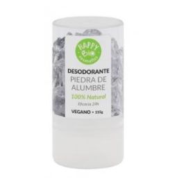 HAPPY BIO Desodorante Piedra de Alumbre 100% Natural 115g Protección Duradera 24h Sin Perfume Ni Alcohol Vegano Precio: 4.49999968. SKU: B12V8PY55T
