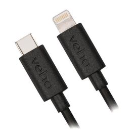 Veho Cable USB-C a Lightning Apple MFi para Dispositivos Apple, Carga y Sincronización, Tacton Negro Duradero