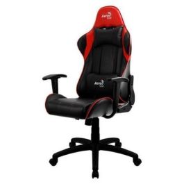 SILLA GAMER AEROCOOL AC100 AIR RED - MARCO DE METAL - RESPALDO AJUSTABLE - TECNOLOGÍA AIR - PISTON GAS CLASE 3 - HASTA 150KG