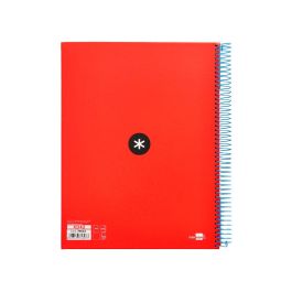 Cuaderno Espiral A4 Micro Antartik Tapa Forrada 120H 90 gr Cuadro 5 mm 5 Bandas 4 Taladros Colores Surtidos 12 unidades