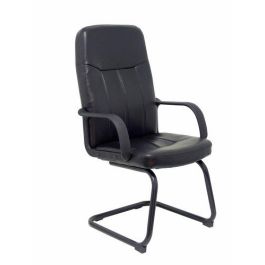 Silla Piqueras Y Crespo Aragon Confidente Estructura Patin Negro Brazos Fijos Asiento Y Respaldo Tapiceria Similpiel Negro Precio: 130.5000004. SKU: B1GX4ZEA2S