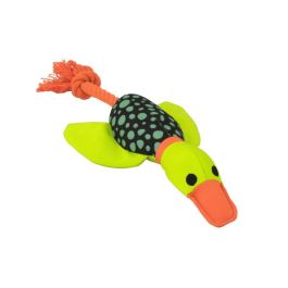 Nayeco Peluche Pato Harry con Cuerda Dental para Perros 33 cm - Pack de 2 Unidades