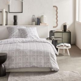 Juego de cama - TODAY Crazy - Estampado de cuadros - 2 personas - 220 x 240 cm - Blanco Precio: 25.4999998. SKU: B19AFSJSCB