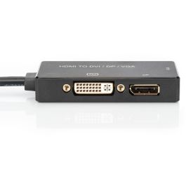 Digitus DA-70836 Adaptador HDMI/USB2.0 a HDMI/DVI/DisplayPort 20cm Negro