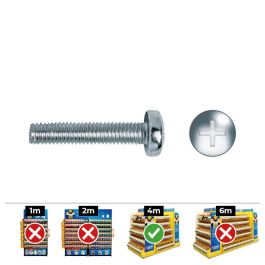 Celo Tornillo métrica alomado Philips DIN 7985 4x30mm zincado - Caja 500 unid. Precio: 27.89000027. SKU: S7903200