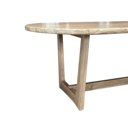 DKD Home Decor Mesa Comedor Balines Decape Gris Teca Maciza 240 x 100 x 76 cm