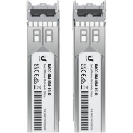Ubiquiti SFP Módulo Transceptor de Fibra Óptica Multimodo Dúplex 1 Gbps con 2 Conectores LC, Alcance 550m (Pack de 2)