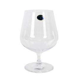 Bohemia Set de 4 Copas para Coñac Serie Sira, Capacidad 590 cc, Medidas: Ø 7.5 x 16 cm (6 Cajas)