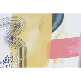DKD Home Decor Cuadro Moderno Abstracto Multicolor Lienzo Pino 40x40x1.8 cm, Set de 3 Unidades