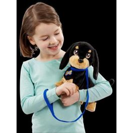 Bizak 64559091 Waggles, Mi Perrito Salchicha interactivo que camina, ladra, mueve la cola. Peluche suave, incluye correa