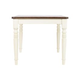 DKD Home Decor Mesa Comedor Tradicional Crema Marron 90 x 76 x 160 cm