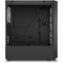 Sharkoon TK4 RGB Midi Tower PC, Panel de Vidrio Templado, Iluminación RGB, ATX/Micro ATX/Mini-ITX, Negro