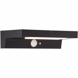 Brilliant BRI4004353437779 Aplique de exterior LED y solar, 4 W, Negro, Plástico, Detector de movimiento