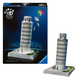 Ravensburger Rompecabezas 3D Torre inclinada de Pisa Iluminada RAV12008028