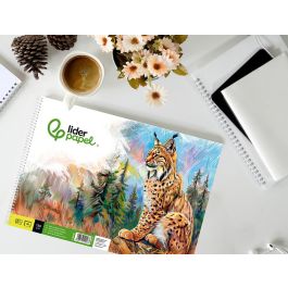 Bloc Dibujo Liderpapel Artistico Natura Espiral 230x325 mm 20 Hojas 130 gr-M2 Sin Recuadro Perforado 5 unidades