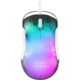 Ratón Gaming Mars Gaming MMGLOWW/ Hasta 12800 DPI/ Blanco Precio: 20.50000029. SKU: S0234269