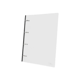 Liderpapel Carpeta 4 Anillas Redondas 25 mm Polipropileno DIN A4 Ultra Compacta Lomo Extensible 4 cm Translucida