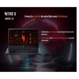 PC portátil para juegos -ACER -Nitro V 15 ANV15-41-R85W -15.6 FHD 144Hz IPS -Ryzen 5 7535HS -RAM 16GB -512GB SSD -RTX 4050 -Sin windows