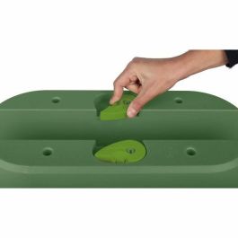 Eda EDA1700490098073 Jardinera Cavaliere Osaka con sistema de fijación para balcones y barandillas 19,5 L Verde laurel.