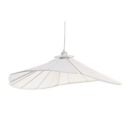 DKD Home Decor Lámpara de Techo Estilo Oriental con Diseño Abanico, Plafón de Lino Blanco, 68x68x21 cm, Bombilla E27 50W Precio: 42.50000007. SKU: S3040155