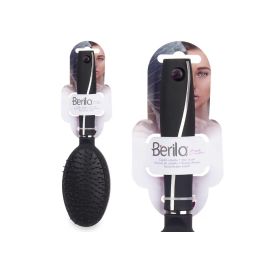 Berilo Cepillo de Cabello Siliconado Negro 25.5x4x7 cm Plástico (24 Unidades)