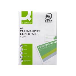 Papel Fotocopiadora Q-Connect Economy Din A4 80 gramos Paquete De 500 Hojas 240 unidades