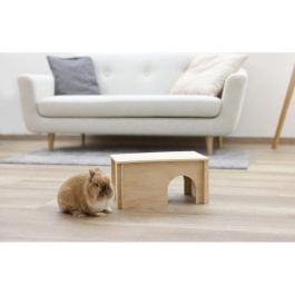 Kerbl KER1712486313839 Refugio para Roedores y Hámsteres - Caseta Beige para Mascotas Pequeñas con Techo Desmontable y Fácil Montaje