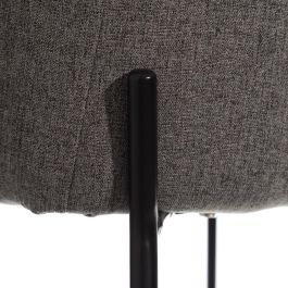 Silla Gris Tejido-Metal Moderno Salón 52,50 X 53 X 77 cm