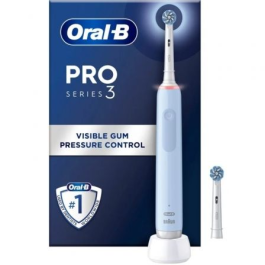 Oral-B Pro 3 3000 Cepillo Dental Eléctrico con Control de Presión 360°, 3 Modos de Limpieza, 2 Cabezales y Temporizador - Azul Precio: 52.5000003. SKU: B1D2BQD9AS