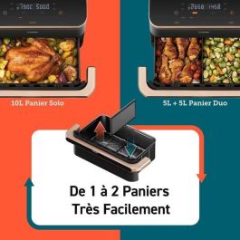 Cosori COS1730416443719 Freidora sin aceite Doble Fuego Twinfry Chef Edition, 10 L, 6 Programas, 2800 W, Negra