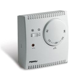 Perry Termostato Analógico de Expansión de Gas Serie TEG con Luz Piloto y Selector Verano/Invierno, Blanco