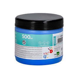 Liderpapel Pintura de Dedos 500 ml Azul Tarrina Antigoteo Base Agua Lavable Sin Gluten Normativa Europea