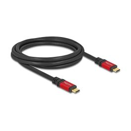 DeLOCK Cable USB 2.0 Tipo C a Tipo C Macho PD 3.0 de 100W con E-Marker, 2 Metros, 480 Mbit/s, Negro y Rojo Precio: 35.69000028. SKU: B126NGFV8E