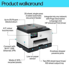 HP OfficeJet Pro 9130b All-in-One Printer Inyección de tinta térmica A4 4800 x 1200 DPI 25 ppm Wifi HP OfficeJet Pro 9130b All-in-One Printer Inyección de tinta térmica A4 4800 x 1200 DPI 25 ppm Wifi