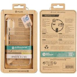 Funda Muvit For Change MCCRS0006 para iPhone X/ XS/ Transparente