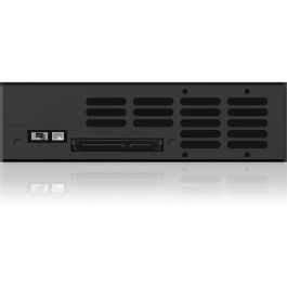 ICY BOX Wechselrahmen 1xSATA/SAS 3.5" a 1xSATA Host en bahía 5.25" EasySwap sin bandeja, Aluminio/Plástico