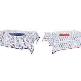 Mantel Mediterraneo DKD Home Decor Azul Rojo 250 x 0.5 x 150 cm Set de 9 (2 Unidades)