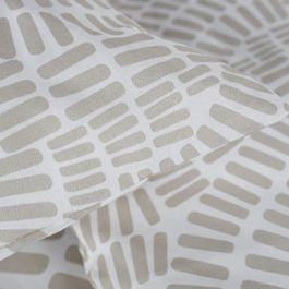 Juego de ropa de cama Mawira - 2 personas - 260 x 240 cm - 100% algodón - Estampado Étnico Beige - HOY Juego de ropa de cama Mawira - 2 personas - 260 x 240 cm - 100% algodón - Estampado Étnico Beige - HOY